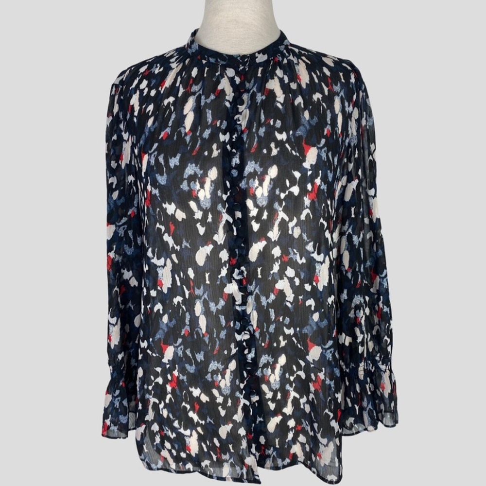 Club Monaco multicoloured long sleeve blouse size Patterned top